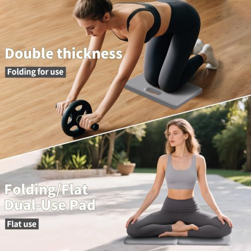 PAIDU Yoga Knee Pad 1" Thick, Foldable for Home Gym