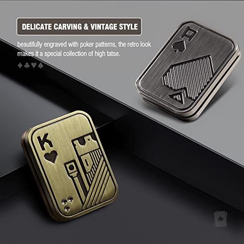 ITOKEY Fidget Toys Adults, EDC Metal Fidget Slider, Magnetic Poker Push