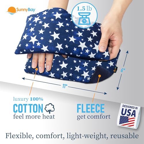 SunnyBay Heating Pad, Neck and Shoulder Wrap, 6x11 inch, Blue Star