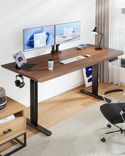 HUANUO Dual Motor Electric Standing Desk Frame, 265 lb Capacity, Black