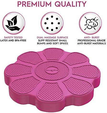 Shaped Wiggle Seats by Bouncyband – Red Flower, 13”x13”x2.2”– Inflatable
