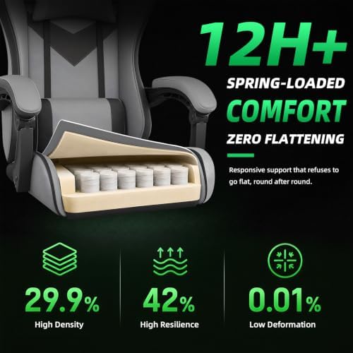 Gaming Chair Ergonomic Gamer Computer Office Chair,Footrest Lumbar Support
