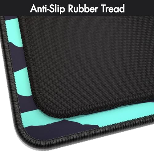 Gamer Boss - Gaming Mouse Pad - 48 x 24 Inches - 4mm Thick with Stitched Edges, Non-Slip Rubber Base, Premium Cloth Mousepad, Desk Mat for Laptop, Keyboard, Computer & PC (Mega, Blue Zebra)