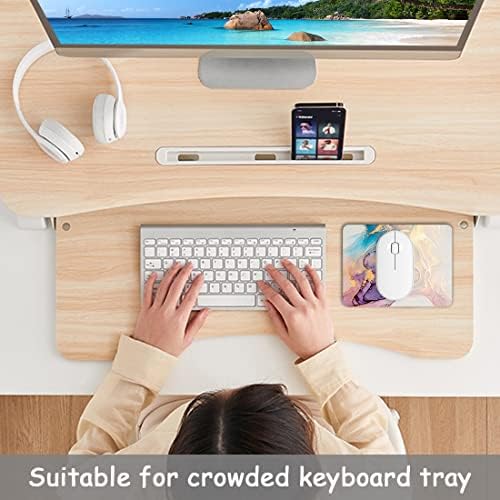 Dapesuom Small Mouse Pad, 6 x 8 Inch Thick Rubber Premium-Textured Non-Slip Portable & Washable Mini Mouse Mat for Women Men Wireless Laptops Keyboard Tray Gaming Work Office Travel, Abstract Marble