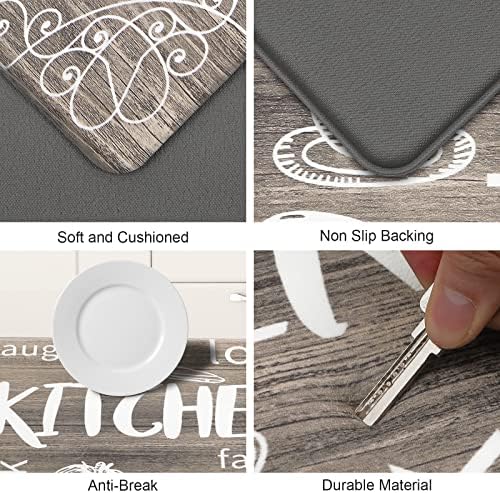 HEBE Anti Fatigue Kitchen Rugs Set of 2, Cushioned Kitchen Mats for Floor