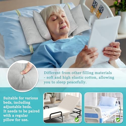 Neck Wedge Stabilizer Pillow for Sleeping to Keep Head Straight While Surgery Head Upright Medical Wedge Positioning Bedridden Disabled Elderly Face up Posture Corrector Headrest