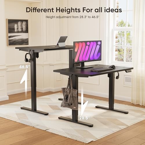 Monomi 39.4" Electric Standing Desk, Height Adjustable sit Stand up,Black