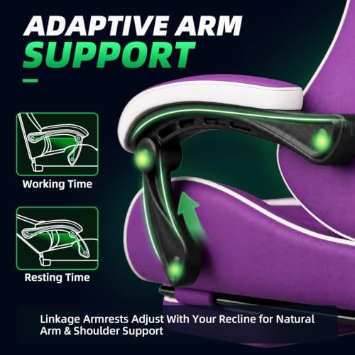 Gaming Chair Ergonomic Gamer Computer Office Chair,Footrest Lumbar Support