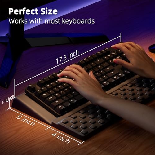 Ospelelf Keyboard Stand with Wrist Rest, Comfy Ergonomic Keyboard Riser Holder for Office Home