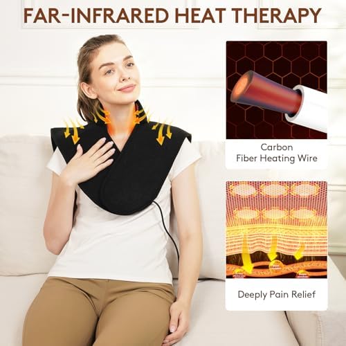 UTK Far Infrared Heating Pad for Neck and Shoulder and Back Pain Relief