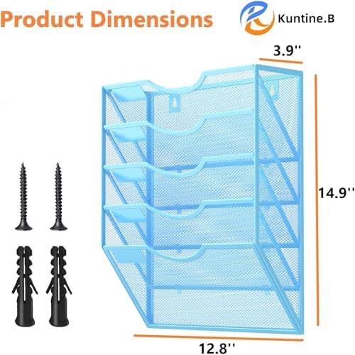 Kuntine.B Wall File Organizer Office Hanging Magazine Holder Wall File Organizer for Office Home