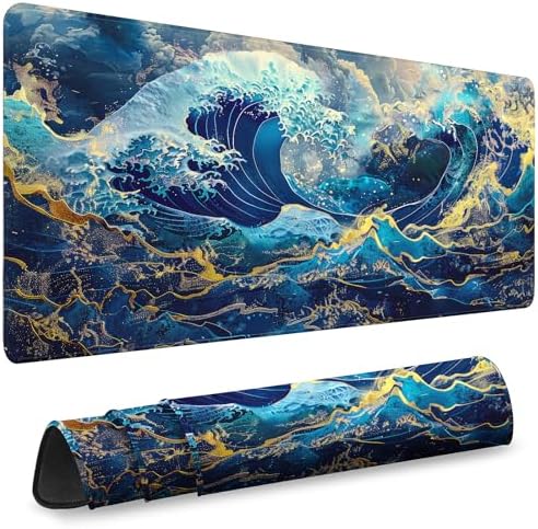 Mouse Pad Gaming - Desk Mat for Keyboard and Mouse - Large Mouse Pads for Desk, Gaming Mousepad with Non-Slip Base, Desks Pad (31.5" X 11.8") for Game, Office and Home