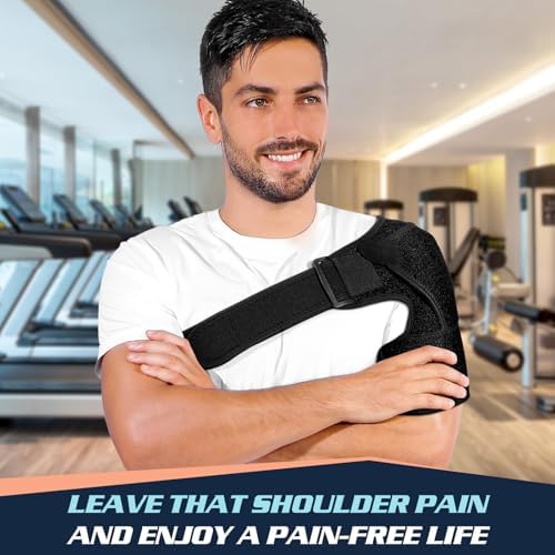 Shoulder Brace for Men and Women,Adjustable Shoulder Compression Sleeve