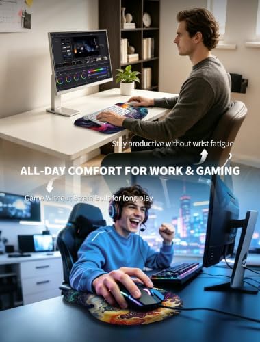 Ergonomic Keyboard Stand, Wrist Rest & Mouse Pad, Memory Foam Wrist Support
