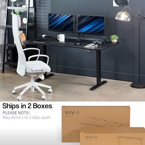VIVO Black 63 x 32 in Standing Desk, DESK-KIT-E2B1B