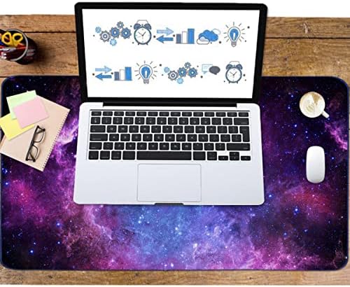 Extended Gaming Mouse Pad(35.4x15.7 in), Large Desk Pad Laptop Computer Keyboard Mat Waterproof Desk Decor Writing Pad for Work, Game, Office, Home - Galactic