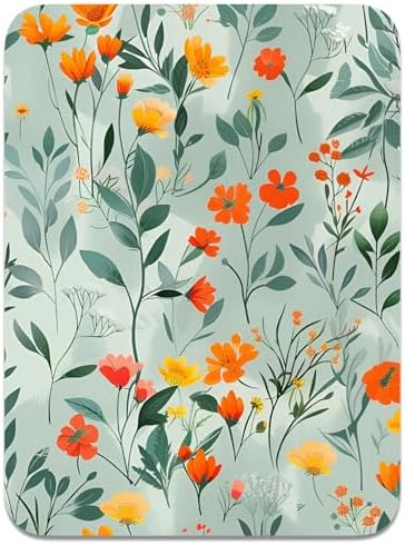 Small Mouse Pad, Mini Mouse Pad 6 x 8 Inch, Thick Rubber Waterproof Mouse Mat, Cute Mousepad for Women Men Wireless Mouse Laptops Home Office, Colorful Flowers and Plants