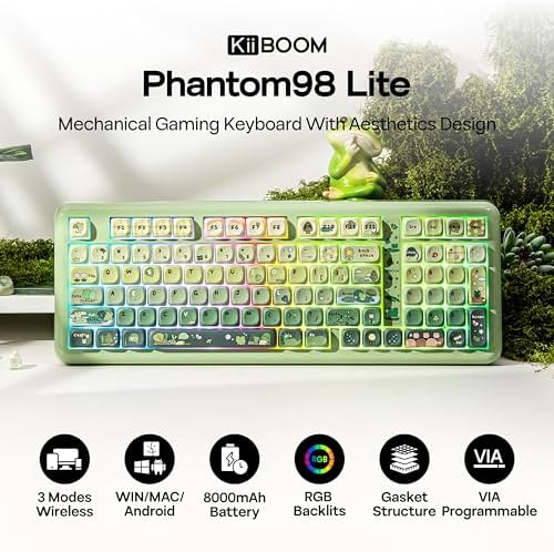 KiiBoom Phantom98 Lite 96% Wireless Mechanical Gaming Keyboard, VIA Custom