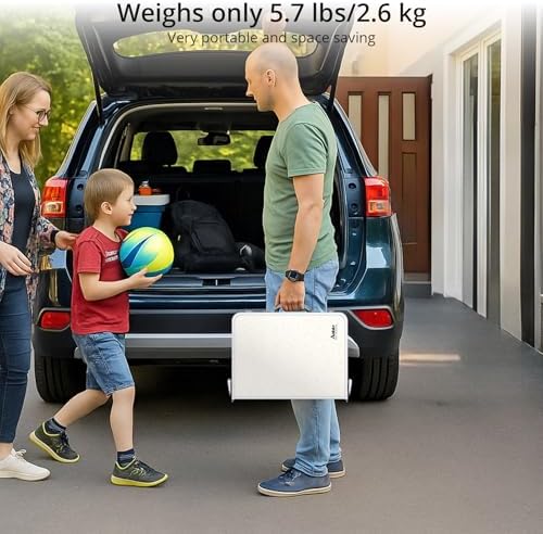 Anbte Folding Camping Table, 24"X 16" Adjustable Height Small Folding Table