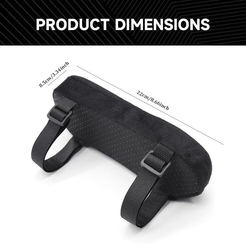 2Pcs Black Thickened Office Chair Armrest Pads to Relieve Forearm Pressure, Suitable for Office Chairs, Wheelchairs, Comfortable Gaming Chairs
