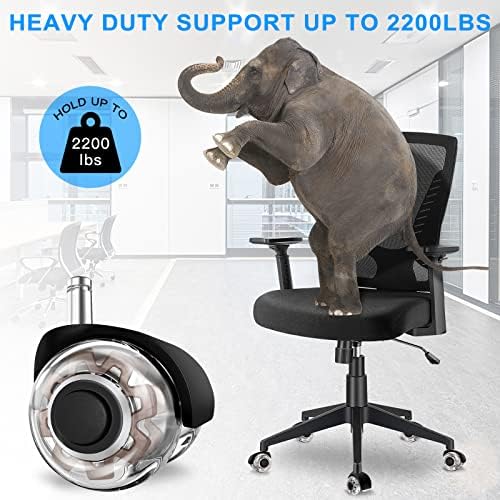 Minewill 2" Office Chair Wheels - Protection for Hardwood Floors and Carpet