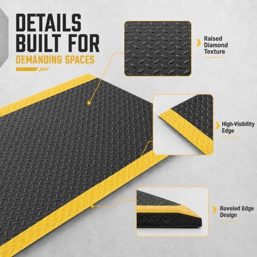 Industrial 3x5 Ft Anti-Fatigue Standing Mat - Heavy Duty Ergonomic