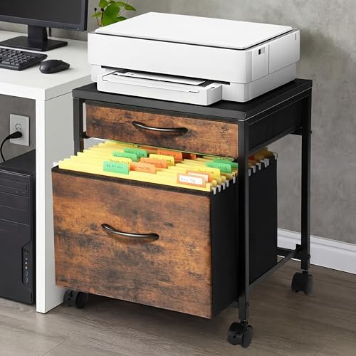 AceOrbit Back to School Rolling File Cabinet Printer Stand