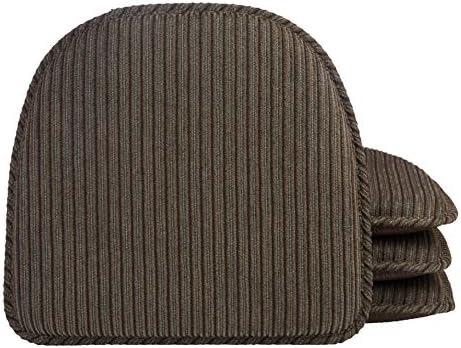 Klear Vu Raindrop The Gripper Non Slip Chair Cushions, Soft & Comfortable Seat Pad, Sitting Pillow for Kitchen, Dining or Office, 4 Count (Pack of 1), Nikita Taupe