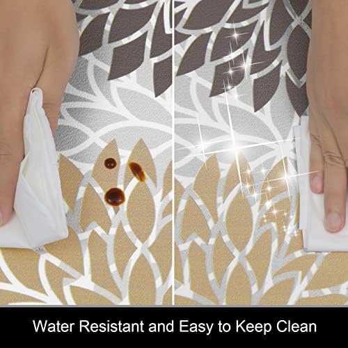 HEBE Anti Fatigue Kitchen Rugs Set of 2, Cushioned Kitchen Mats for Floor
