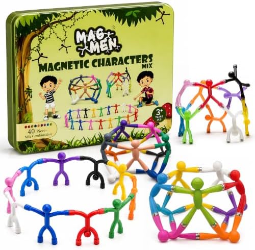 MAGMEN Magnetic Fidget Figures | Travel Toys for Kids 40 Pc Ultimate Bundle