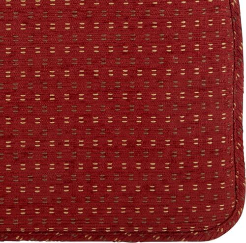 Klear Vu Raindrop The Gripper Non Slip Chair Cushions, Soft & Comfortable Seat Pad, Sitting Pillow for Kitchen, Dining or Office, 6 Count (Pack of 1), 01 Red