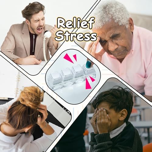 2 PCS Keyboard Fidget Toy, Double Layer Keycap Keyboard Fidget Keychain 4-in-1 Keyboard Decompression Button Finger Clicker Toys, Portable Tactile Button Sensory Fidget Toys Stress Relief Gifts（White）