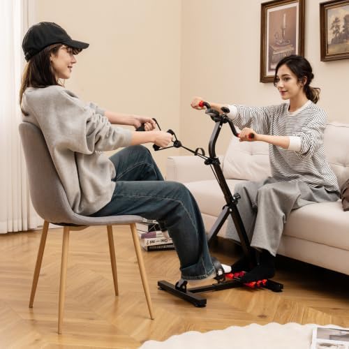 Pedal Exerciser Bike for Seniors, Hand Arm Leg Knee Physical Therapy Exercise Bike with Monitor