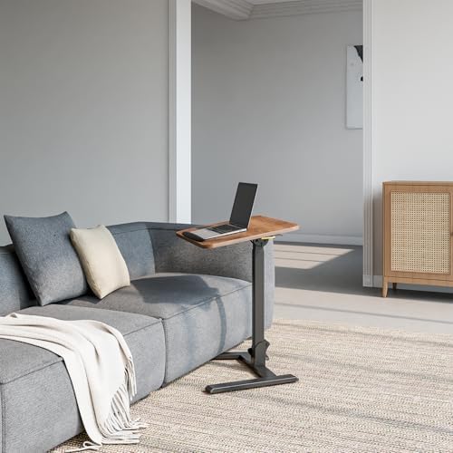 alawooder 25" Mobile Folding Desk: Pneumatic Sit-Stand, No Assembly