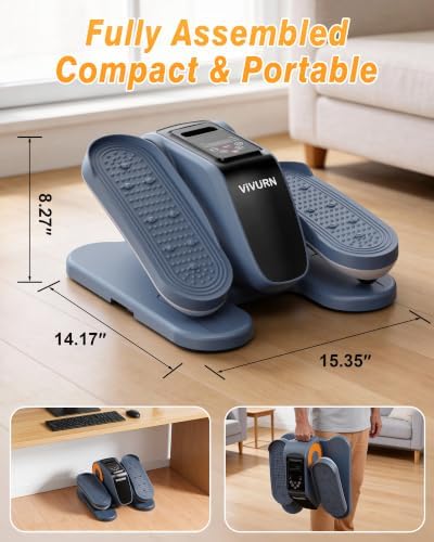 Upgraded Under Desk Elliptical Electric Leg Exerciser for Seniors 12 Speeds