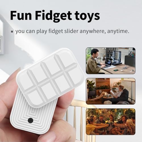 Fidget Toys Adults Metal Fidget Slider Magnetic EDC Haptic Fidget Toys for Adults (Chocolate White)