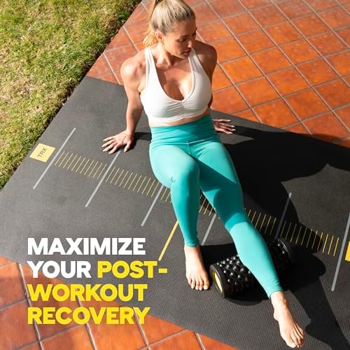 TRX Training Rev Myofascial Release Roller, Travel Massage Roller for Muscles, 14-Inch Round Foam Roller for Stretching and Post-Workout Recovery