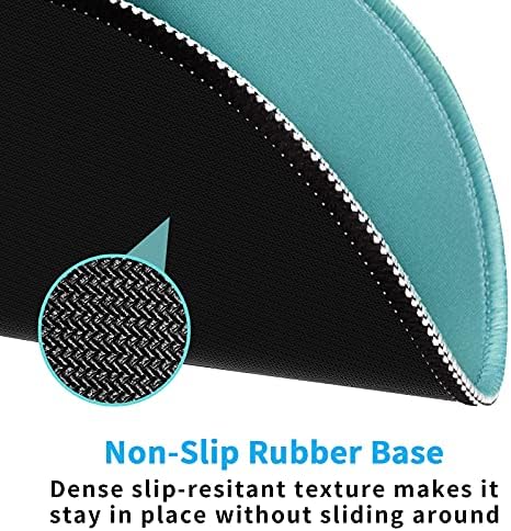 Dapesuom Round Mouse Pad, 8.7 x 8.7 Inch Premium-Textured Washable Non-Slip Rubber Base Cute Small Mouse Mat with Stitched Edge for Women Wireless Computer Laptop Gaming Desk Accessories, Green