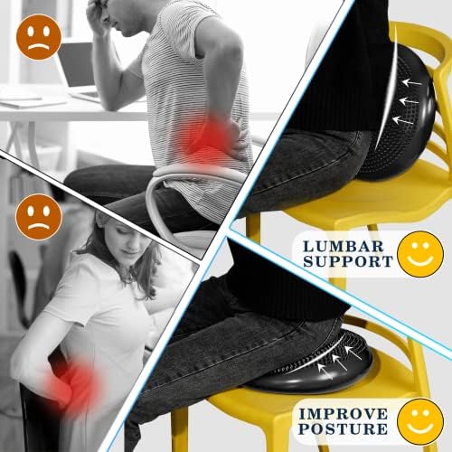 Wobble Cushion，Wiggle Seat，Balance Disc （Extra Thick 34cm/13.4in），for Balance Stability Training, Improve Sitting