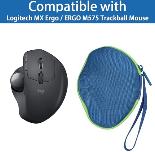 co2CREA Hard Case for Logitech MX Ergo S/MX Ergo Trackball Mouse, Blue