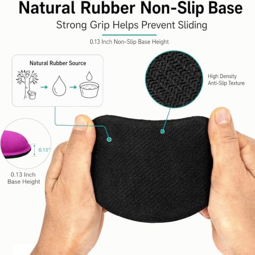 Keyboard Wrist Rest and Mouse Wrist Rest Set - Ergonomic Memory Foam Wrist Cushion - for Wrist Support on Computer, Laptop, Office, Playing Games, Typing Relieves Wrist Pain Rose Red