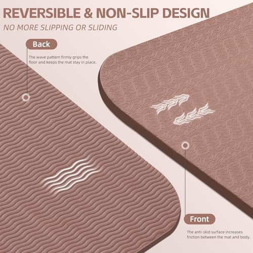 PAIDU Large Yoga Mat 72"x36"x10mm Non-Slip Exercise Mat for Home Gym Studio