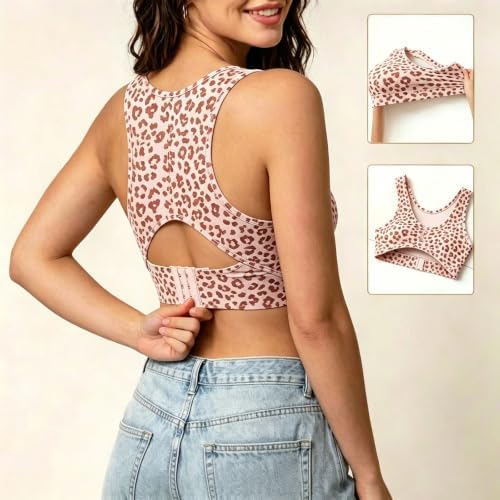 Posture Support Bras for Women Front Closure Cross Back Wireless Corrector Seamless Full Coverage Push Up Bralettes