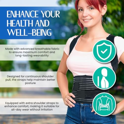 ORTONYX Posture Corrector Back, Clavicle & Shoulder Support Brace/Unisex
