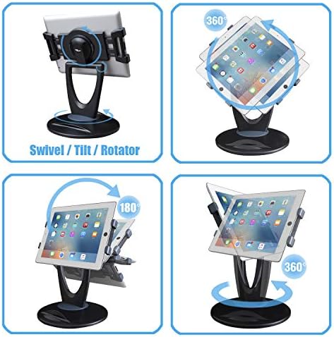 MAX SMART Ergonomic Small Clamp On Keyboard Tray and Swivel Tablet Stand Compatible with iPad