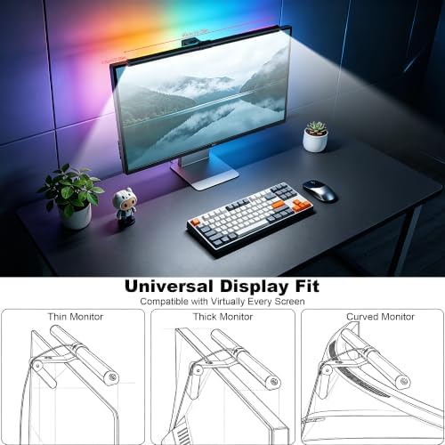 15.74'' Gaming Monitor Light Bar with 9 RGB Ambient Backlight