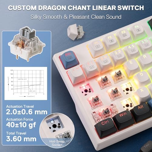 Redragon K668 108-Key Hot-Swap Wired RGB Gaming Keyboard, Extra 4 Hotkeys