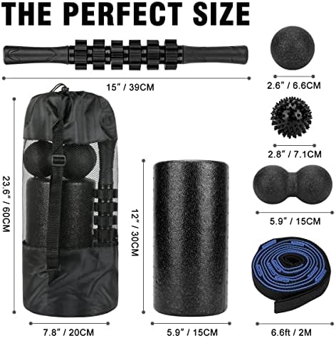 Foam Roller Set - High Density Back Roller, Muscle Roller Stick