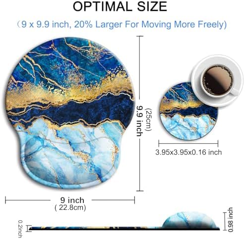 Ergonomic Mouse Pad with Wrist Rest Support,Gel Mouse Pads for Desk
