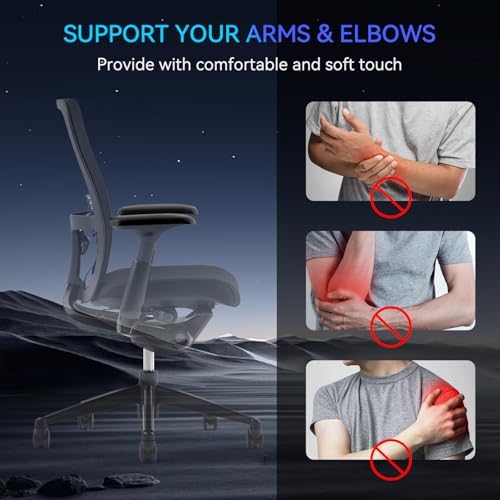 Arm Pads Caps for Haworth Zody Office Chair（Black）